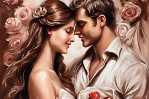 romantic chocolate painting